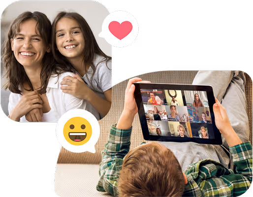 A happy family spending time together